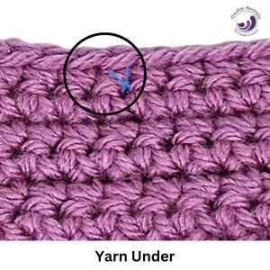 what does a yarn under stitch look like