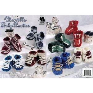Chenille Baby Booties