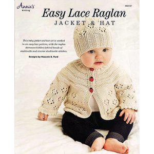 Easy Lace Raglan Jacket & Hat (Knit)