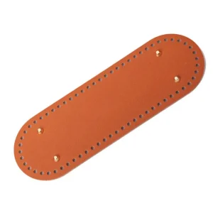 Leather oval bag base
