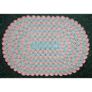 Pattern for Two Tone Bavarian Stitch Oval Mat