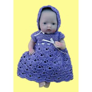Mini La Newborn Shell Pattern Outfit for 7.5" Doll