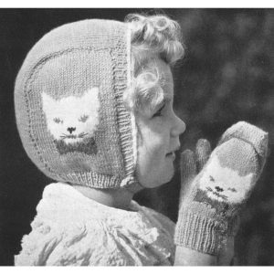 Child's Hood & Mittens (Knit)