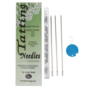 Set of 3 thread tatting needles
