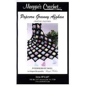 Vintage Popcorn Granny Afghan Pa