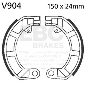 Plain Motorcycle Replacement Brake Shoes